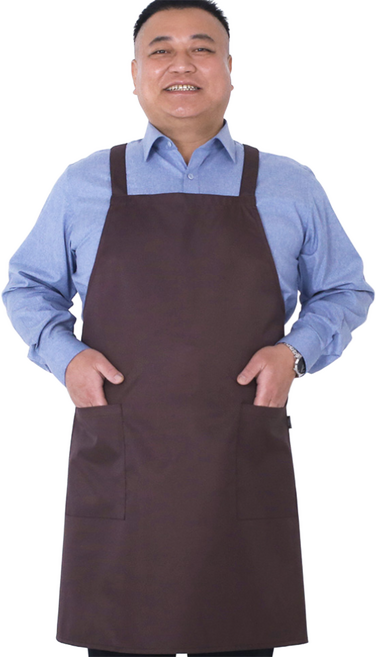 친환경 ECO 방수 앞치마 빅사이즈 (2color), 브라운, 1개