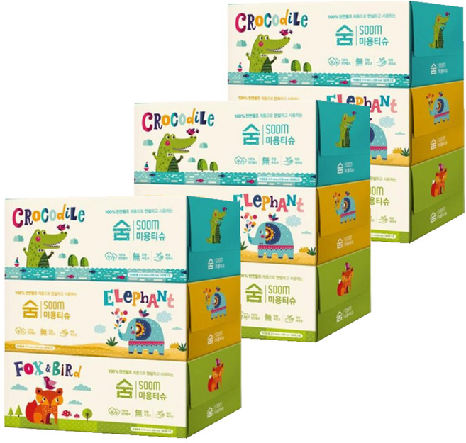 숨 각티슈 180p, 180개입, 9개