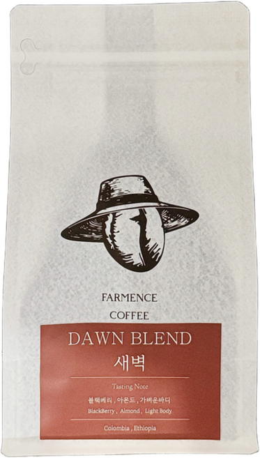 [파먼스커피] 스페셜티 원두 꽃향 산미 부드러운 새벽 블렌드 홀빈, 200g, 1개, 홀빈(분쇄안함)