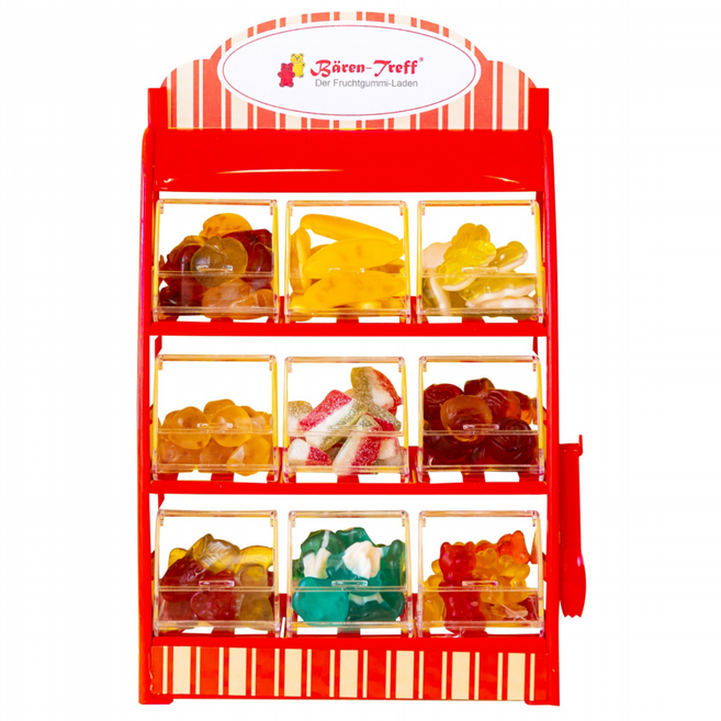 픽앤믹스 디스펜서 미니 젤리 보관함(젤리 9종 포함), 710g, 1개