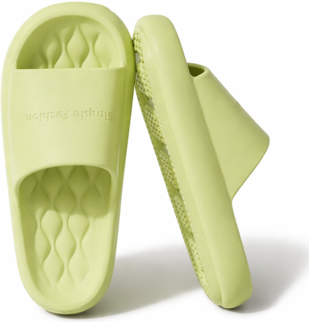 심플로우 가볍고 푹신한 거실 실내화 슬리퍼, 1개, 그린