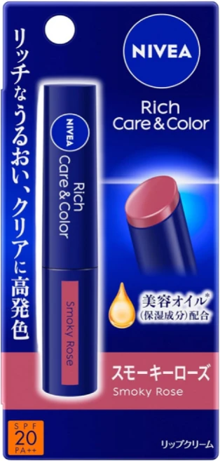 니베아 컬러립밤 리치 케어 & 컬러 립 컬러 지속 타입 SPF20/PA++, 2g, 2개, 스모키로즈 - 쿠팡