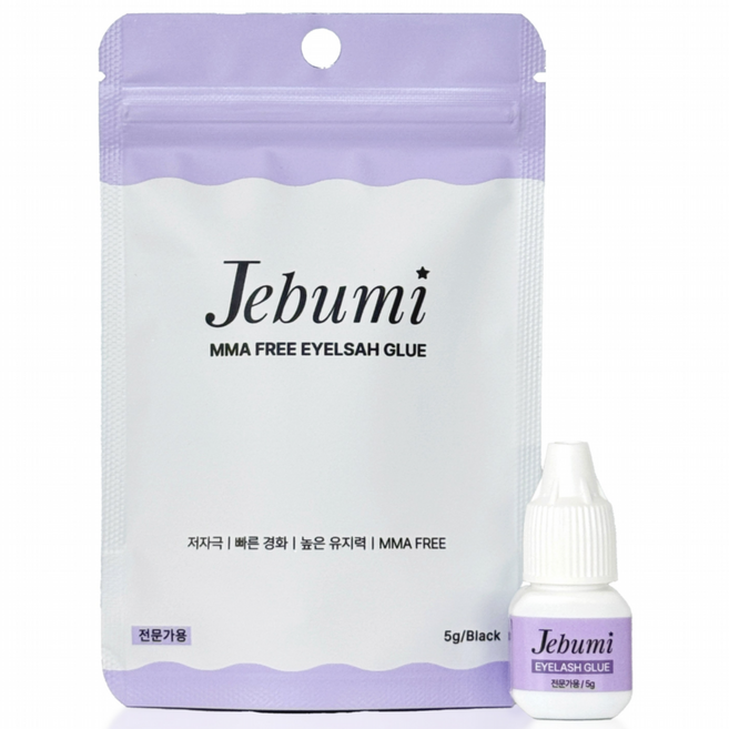 JEBUMI 속눈썹 글루 무자극 접착제 연장재료(한국산) 5g, 1개
