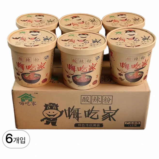 쏸라펀 중국 마라누들 컵라면, 6개