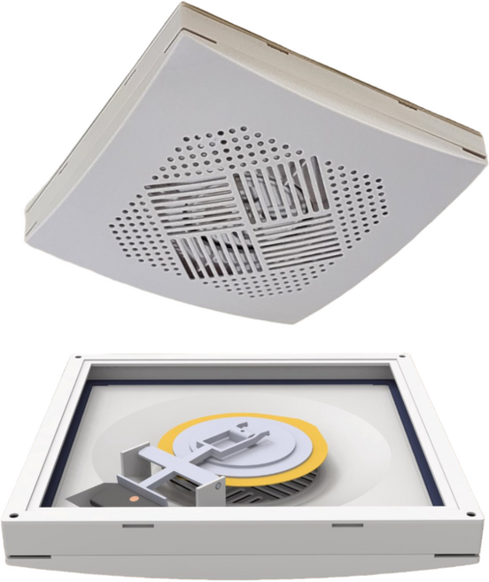 [당일방송] 화장실 담배냄새 차단 환풍기 역류 방지 댐퍼 아파트 오피스텔 욕실환풍기 전동댐퍼 층간흡연 역류 마가요, 1세트, 1개, 흰색