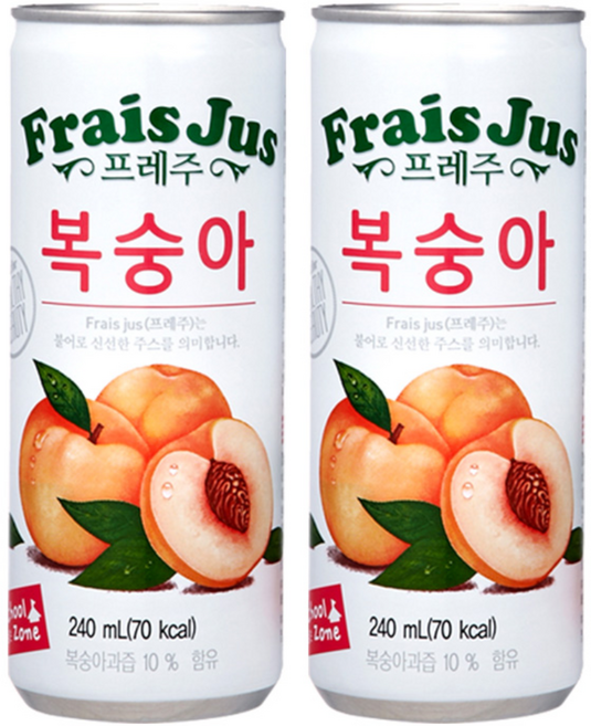 일화 프레주복숭아, 240ml, 30개
