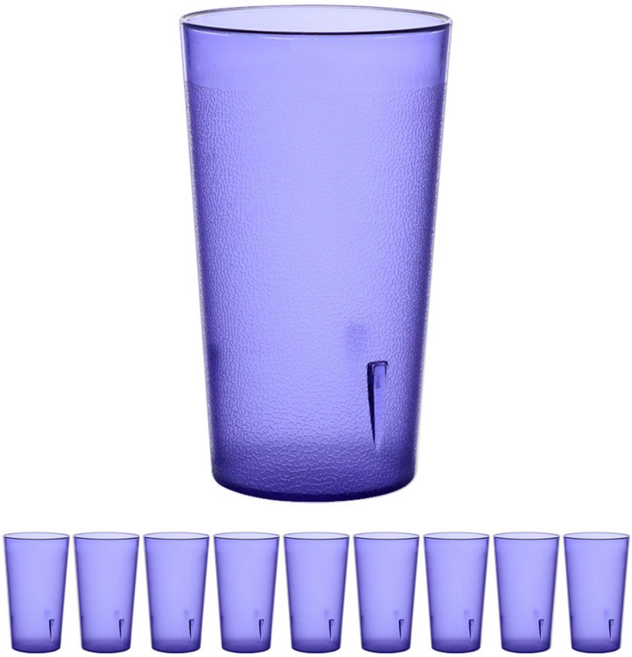 키친왕 업소용 PC 컵 370ml, 10개, 블루