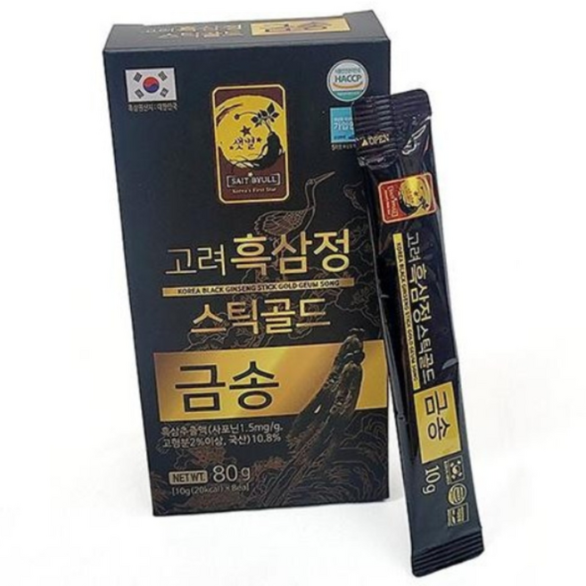 금송 고려 흑삼정 골드 스틱 32포 + 8포, 40개, 10g