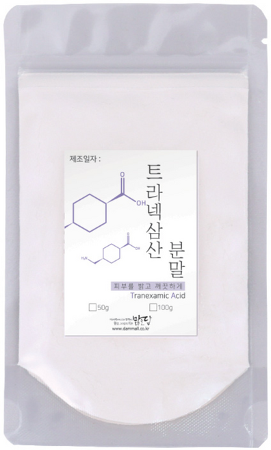 맑을담 트라넥삼산가루 트라넥삼산분말 트라넥사믹애씨드 50g, 단품, 1개