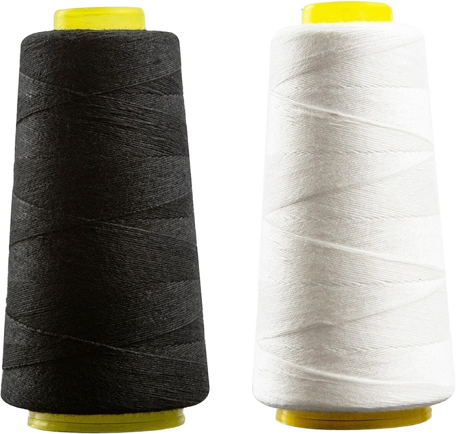 소서수 굵은 이불실 검정색 흰색 20수 4합, 검정실+검정실 1세트, 1개