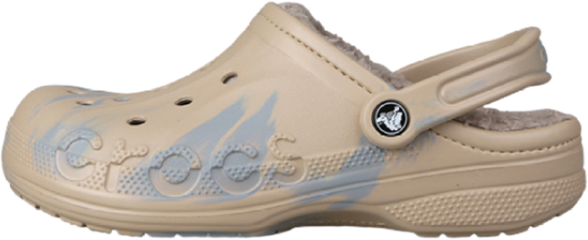 크록스 바야 라인드 마블 클로그 남자 여성 겨울 방한 털슬리퍼 208333-2ZM