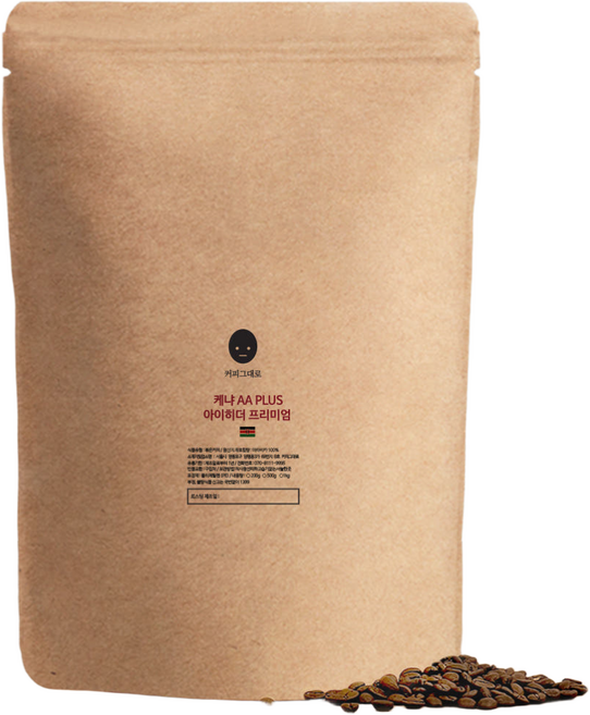 커피그대로 갓볶은 산미적은 고소한 케냐 AA PLUS 아이히더 원두커피, 1개, 1kg, 홀빈(분쇄안함)