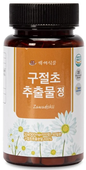 구절초 추출물 정 500mg 100정 HACCP, 1개 - 쿠팡