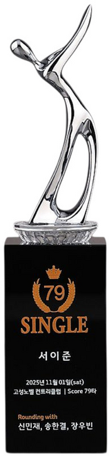 크리스탈로 골프트로피 홀인원트로피 홀인원패 골프이글패 싱글트로피 홀인원기념패 이글패 골프싱글패 CR02-5/6, 실버, 1개