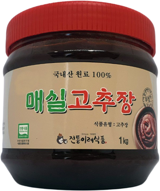 [전통이레식품] 하동 100% 국내산 매실청 매실고추장, 1kg, 1개