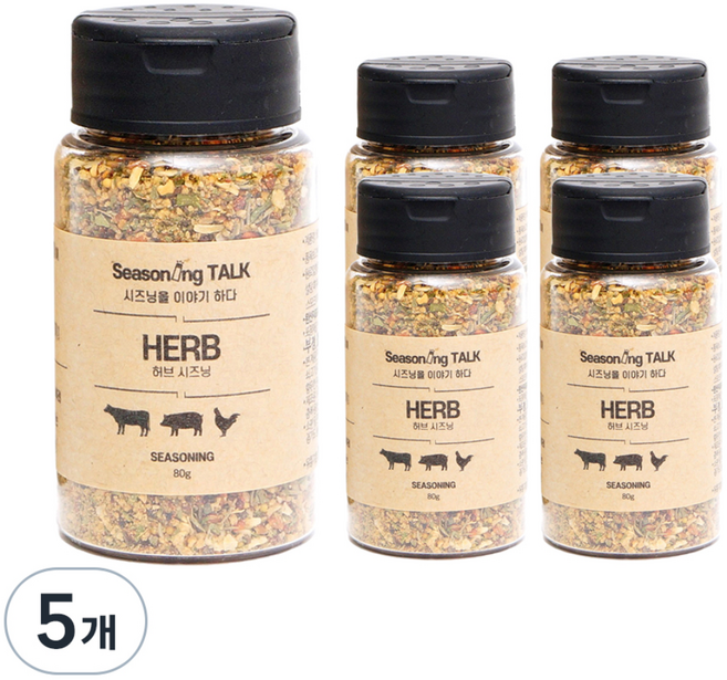 시즈닝톡 허브 시즈닝, 80g, 5개