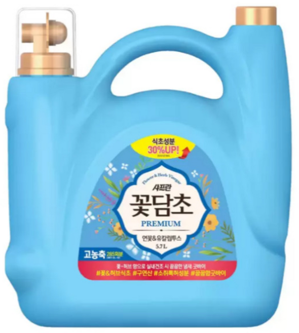 샤프란 꽃담초 연꽃향 섬유유연제 5.7L x 2개