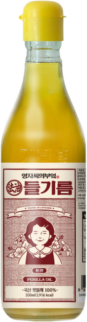 영자씨의 부엌 들기름 / 국산 2025년 햇들깨 저온압착 / 고소한 요리기름 / 350ml / HACCP 인증 / 통들깨 들기름 100%, 1개