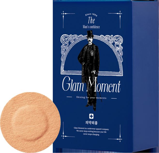 글램모먼트 포맨 스킨 핏 커버 니플밴드 60p, 3개