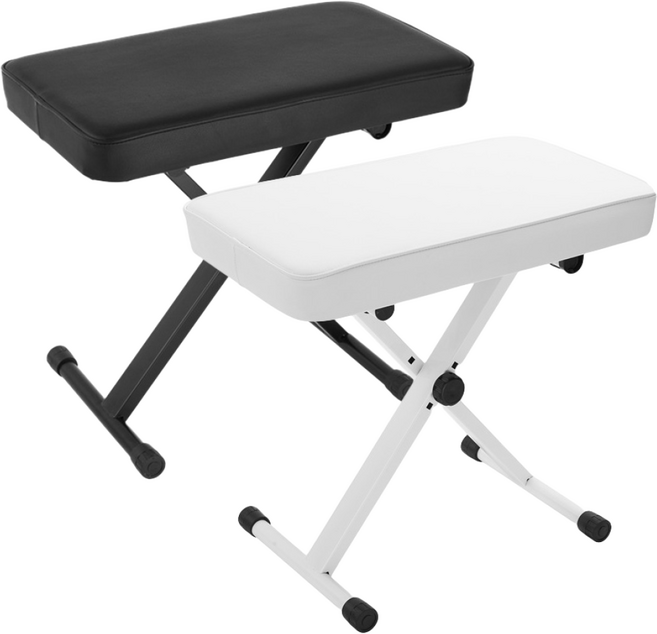 위고뮤직 3단 높이조절 디지털 피아노 전자 키보드의자 HY-701, 블랙, 1개