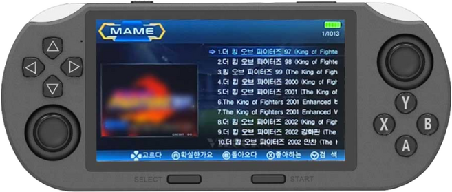 VILCORN 휴대용 레트로 게임기 4.5인치 IPS 한국형 게임 콘솔 내장 11000 게임 PS1/GBA/SFC 지원, 64G