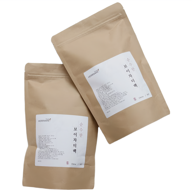 허브나래 운남성 보이차 50티백, 50g, 50개입, 2개