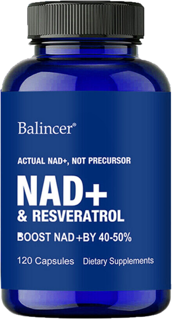 NAD 보충제 - 레스베라트롤 함유 리포솜 NAD+ 보충제 Nad Plus 강화 보충제 - 세포 건강 지구력 및 건강한 노화 지원 - 120 추가 강도 캡슐, 60캡슐, 60정, 1개