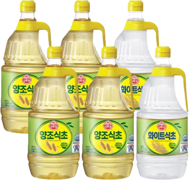 오뚜기 양조식초 1.8L 4개+화이트식초 1.8L 2개, 1세트