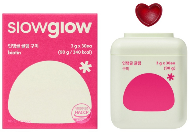 슬로우글로우 인탱글 글램 구미 3g, 30정, 1개