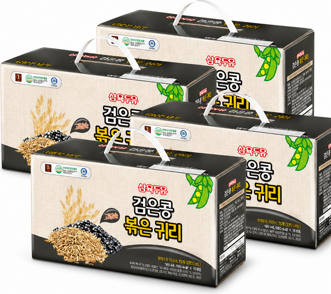 삼육두유 검은콩 볶은 귀리 파우치, 190ml, 60개