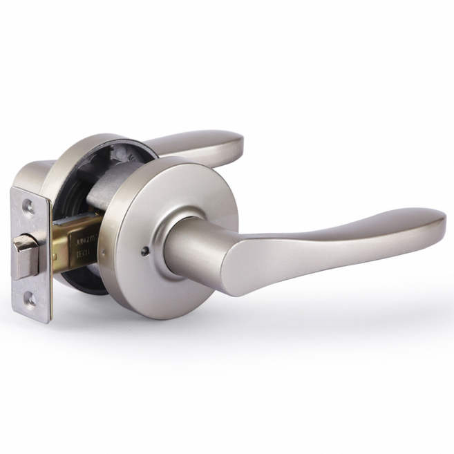 100% 국산 KS정품 항균 글로리 방문손잡이 레버 도어락 변색없는 니켈도금 시공편리, 그레이버튼