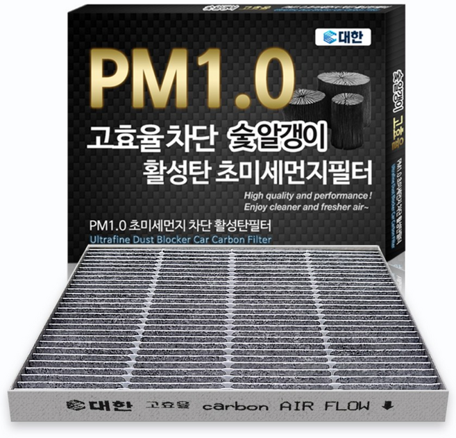대한 PM1.0 활성탄 초미세먼지 에어컨필터 KC, KC109, 1개