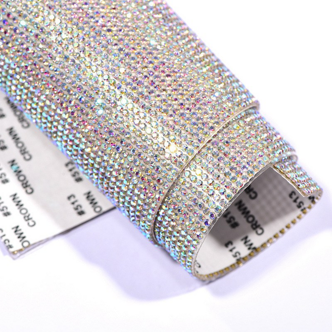 반짝이 큐빅 보식 시티커 시트지 오로라 크리스탈, 스티커형