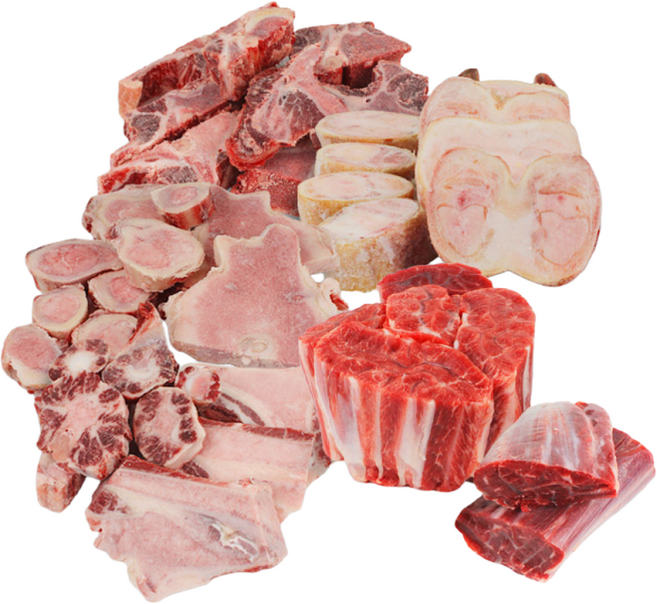 [전통참한우] 사골2kg+잡뼈2kg+꼬리반골2kg+우족2kg+사태400g 총 8.4kg (몸보신/곰탕용), 1개