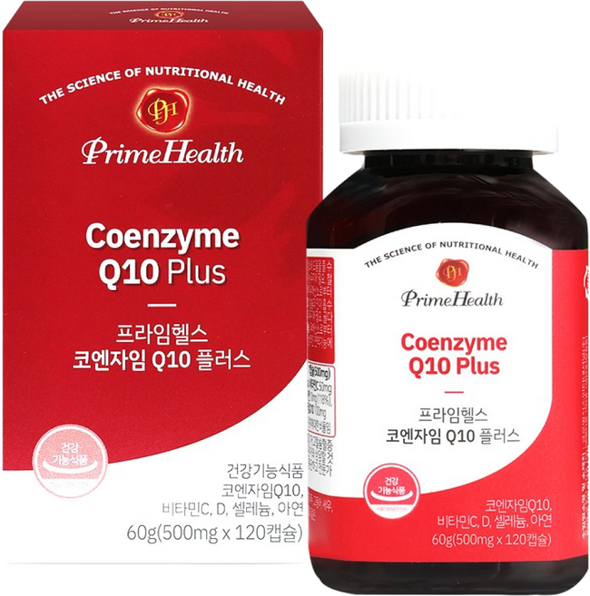 코스트코 프라임헬스 코엔자임q10 코큐텐 항산화제 영양제 coq10 식약청 인증 캐나다 건강식품, 1개, 120정