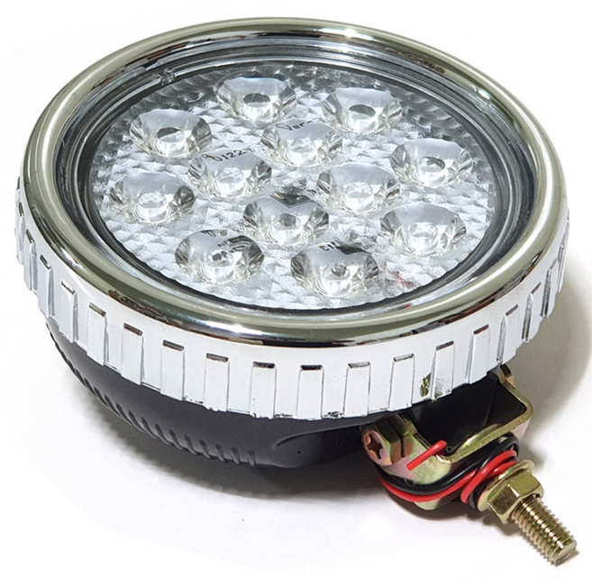 고휘도 12구 LED 원형 안개등 작업등 / 후진등 써치라이트 적재함등 / 12V/24V 겸용, 1세트, 화이트