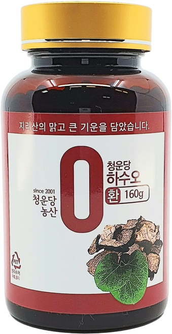 청운당농산 지리산 하수오환 자연산 적하수오, 1개, 160g