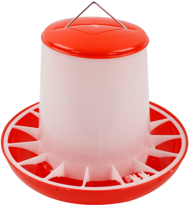 KCJ 닭모이통 닭물통 닭 병아리 모이통 물통 사료통 자동 급식 급수기 물주기, +A 04.반자동 모이통 9kg, 1개