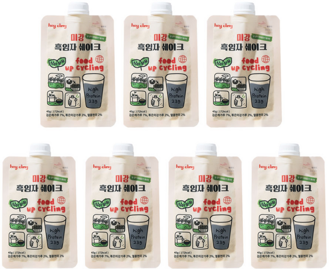 헤이클링 미강 흑임자 쉐이크, 7개, 45g