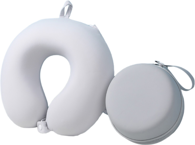 메모리폼 고급 수납 휴대 기내용목베개+목베개 수납+귀마개+안대, 1개, 그레이