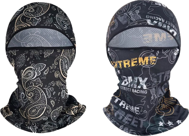 쿨 바라클라바 멀티스카프 여름 자외선차단 자전거, 페이즐리, 1개