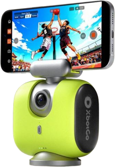 XbotGo 카멜레온 AI 자동추적 액션캠 스포츠 촬영짐벌 (농구·축구 경기용), 라바잉크, 올인원 세트 1.15m+4m삼각대+보호우산포함