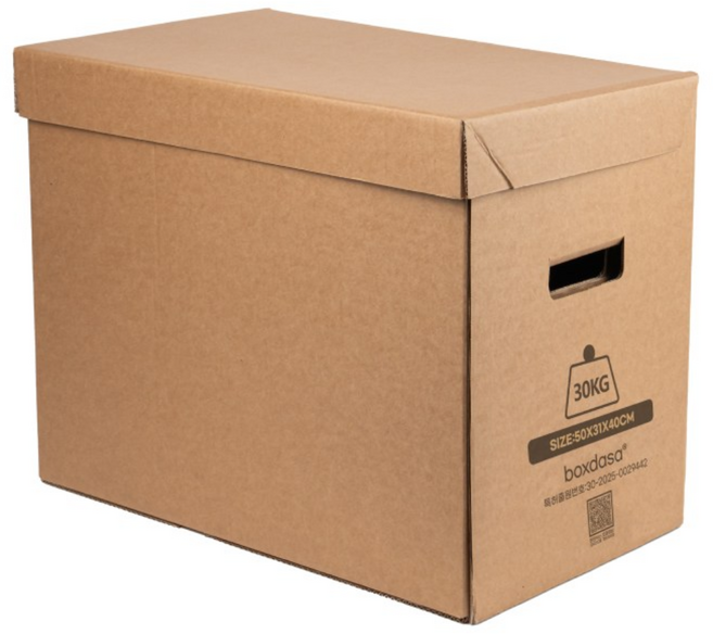 박스다사 특허받은 원터치 친환경 노테이프 튼튼 포장이사박스, 5박스, 무지