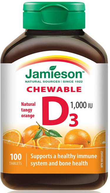 [자미에슨]Vitamin D3 1 000 IU 100정 x 6병(5+1) 캐나다 내수용 건강식품 베스트셀러, 6개