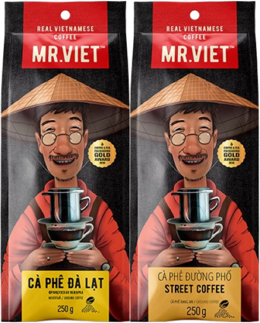 미스터비엣 베트남커피 분쇄원두 스트리트 달랏 2종 중 택1, 초콜릿 카라멜향 달랏 250g, 250g, 1개