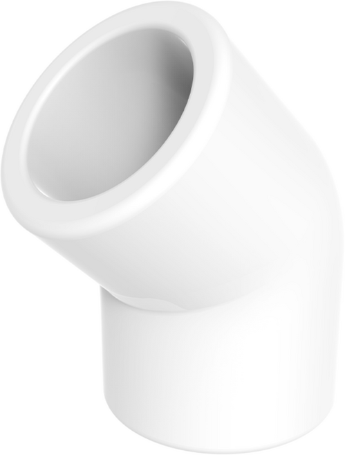 수조 배관 파이프 연결 자재 부품 파이프링 45도 엘보 K04 (화이트), 1개