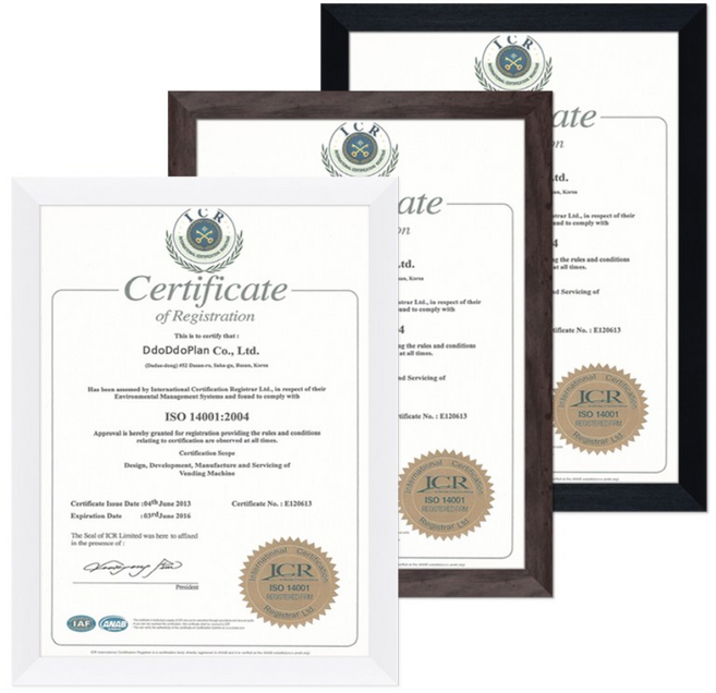 상장 사진 가벼운 프레임 사업자등록증 A5 A4 A3 B5 B4 8절 벽걸이용, 1개, S-03