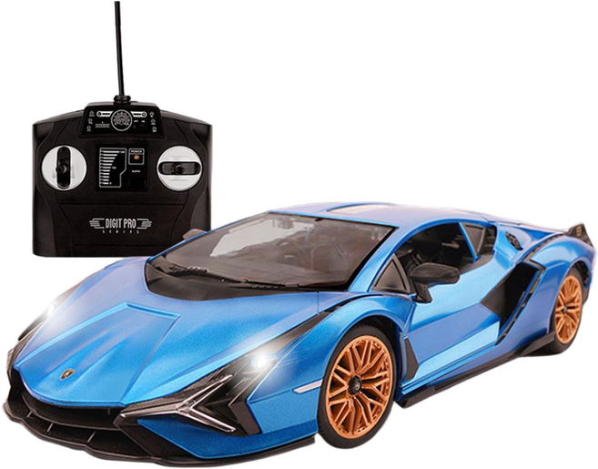 더뮤직 / 1:14 람보르기니 시안 블루 어린이 RC카 무선 자동차