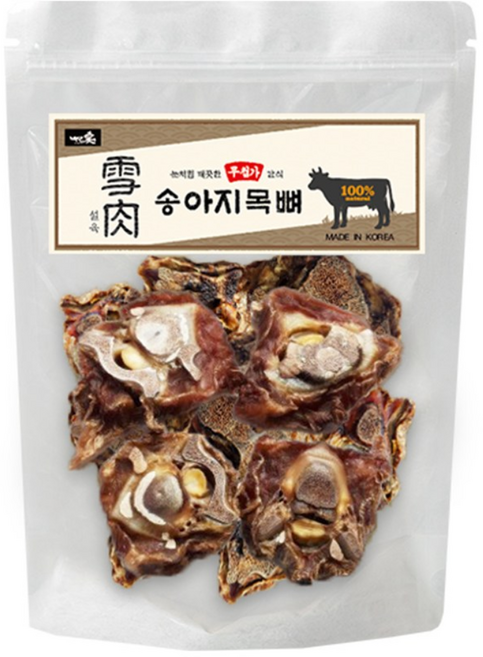 백년애 설육 국산 무첨가 대용량 강아지 간식, 1개, 160g, 송아지목뼈