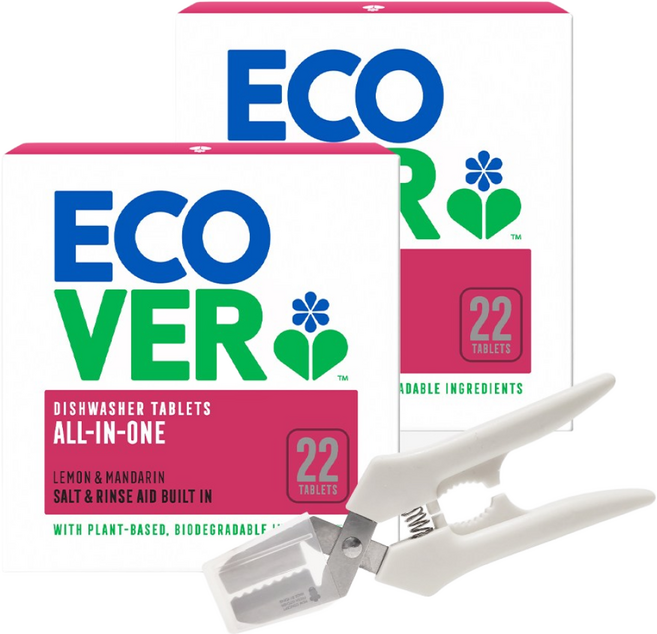 에코버 올인원 식기세척기세제 만다린 440g 2개 + 가위, 1세트